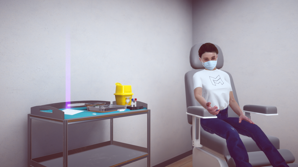 Prélèvement sanguin réalité virtuelle